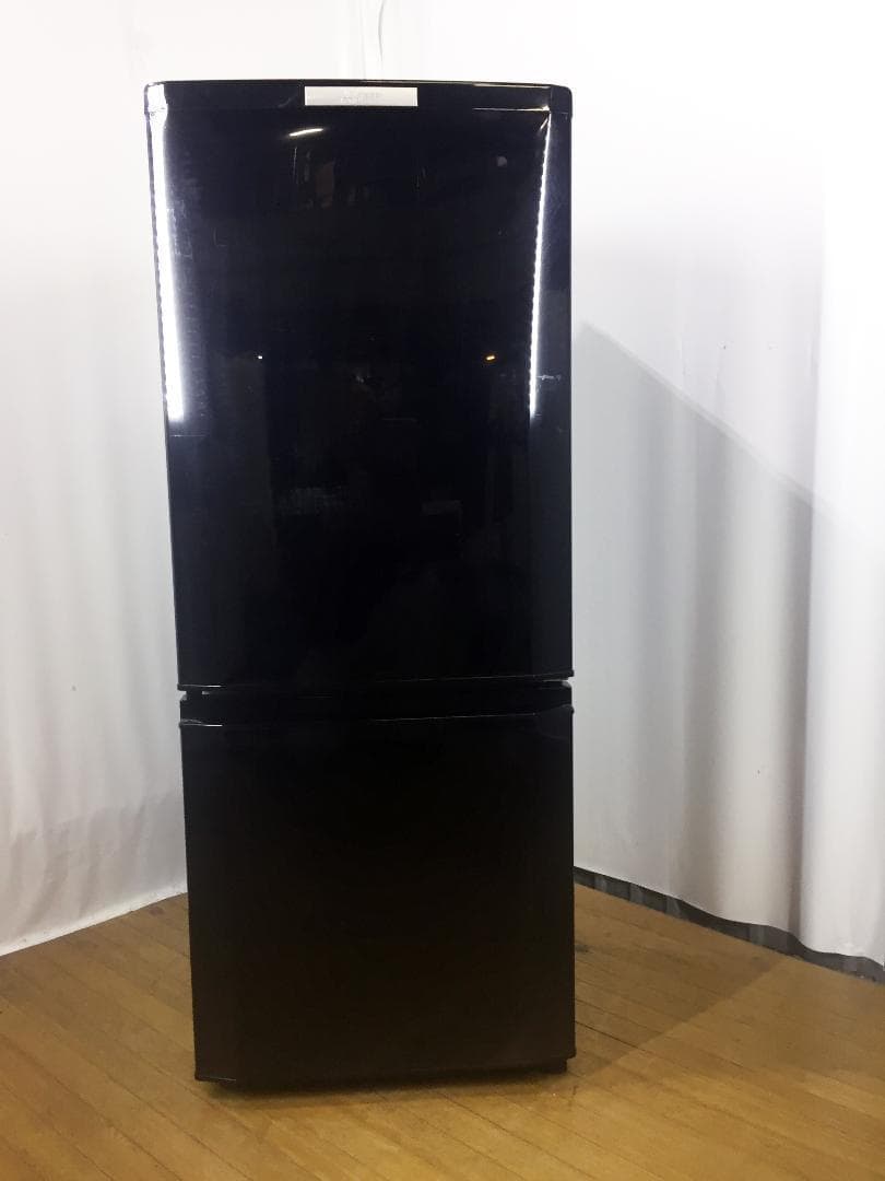 2015◇中古☆三菱 ラウンドカット 2ドア冷蔵庫 ブラック 黒 MR-