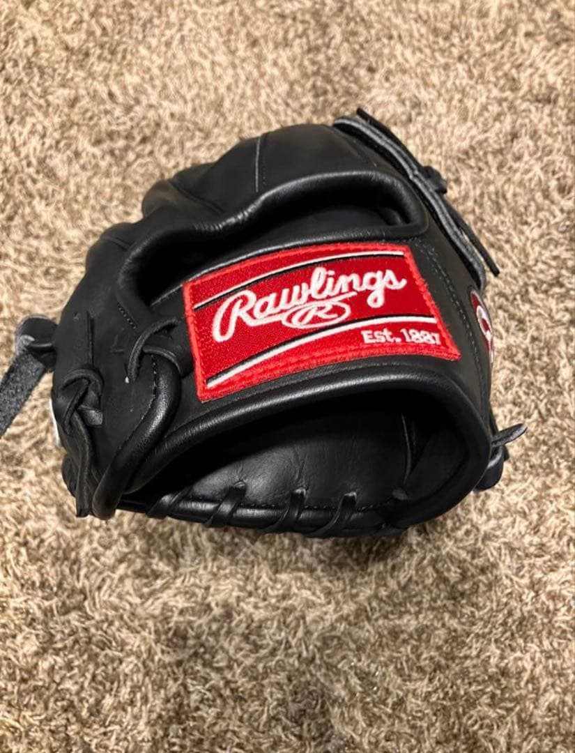 即戦力] 内野手 小ユニ Rawlings 硬式野球グローブ 黒