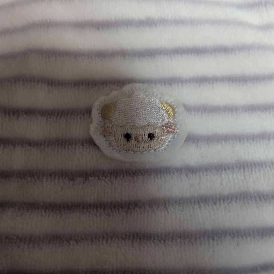 未使用】羊デザイン ストライプロンパース 80 - メルカリ