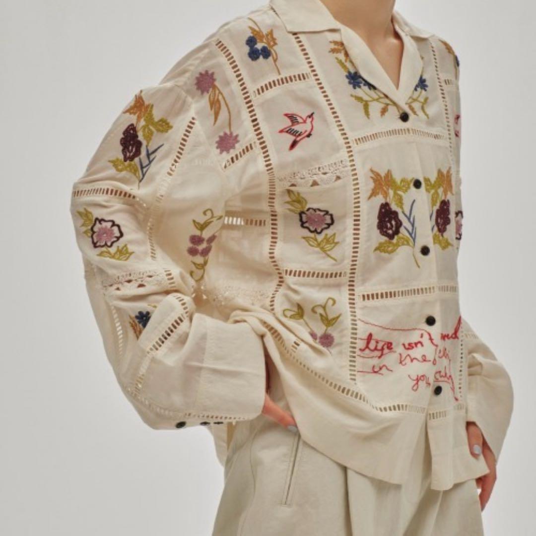 todayful Embroidery Patchwork Shirts - メルカリ