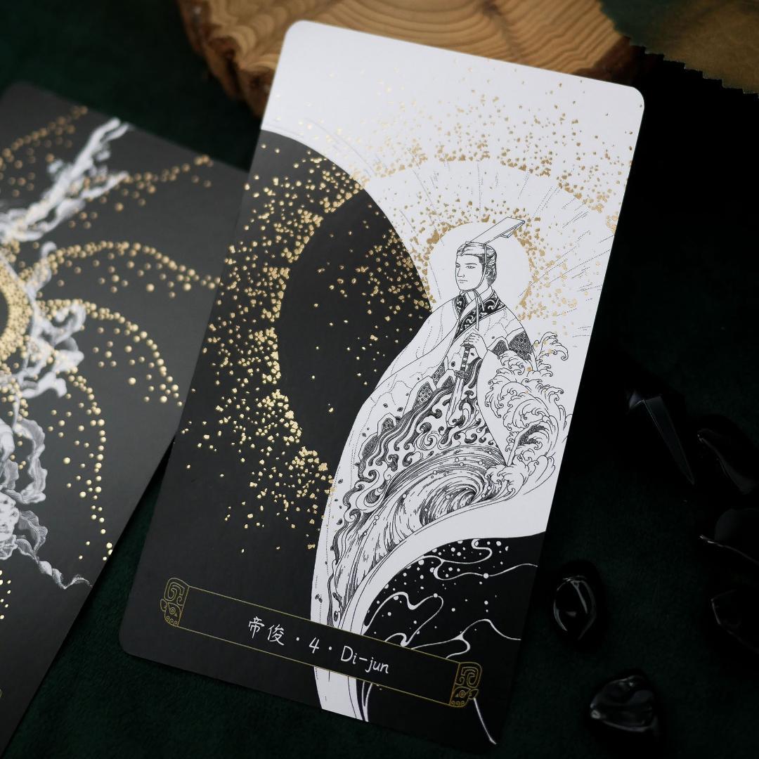 正規品オラクルカード】墨絵×金箔の静かな美しさ✨幽玄な天空と古代