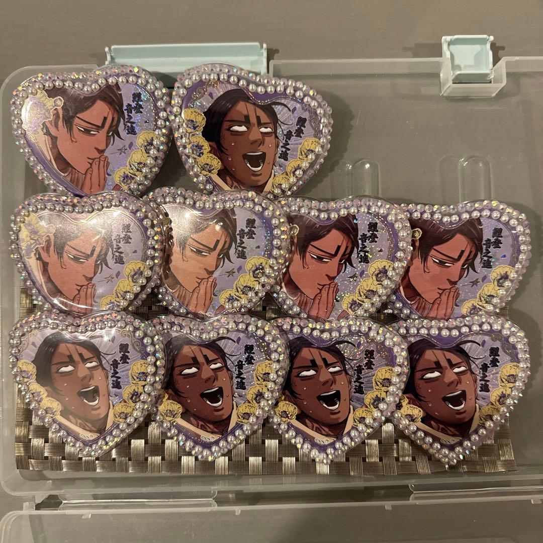 ゴールデンカムイ　鯉登少尉　愛です缶バッチ Amazon.co.jp: ゴールデンカムイ展 愛です缶バッジ 2点セット 鯉登少尉