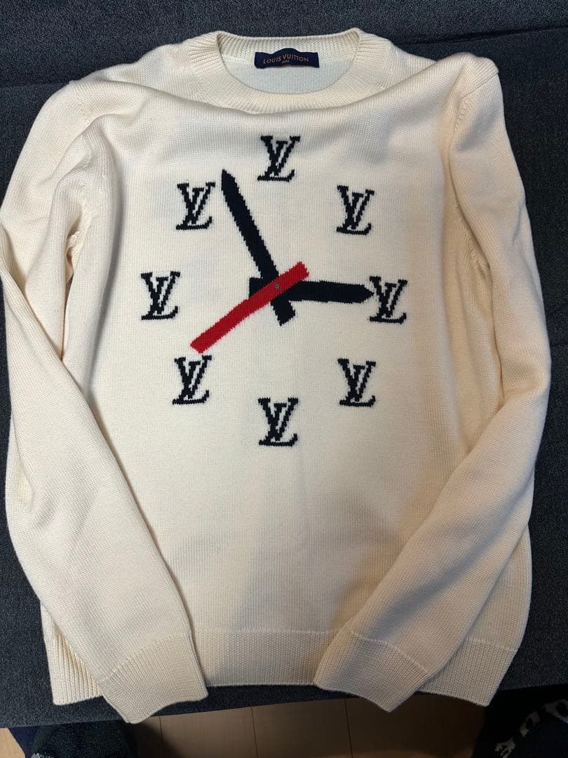 LOUIS VUITTON クロックインタルシアプルオーバー ニット セーター LOUIS VUITTON（ルイ・ヴィトン） 超美品 LOUIS VUITTON 22AW クロック