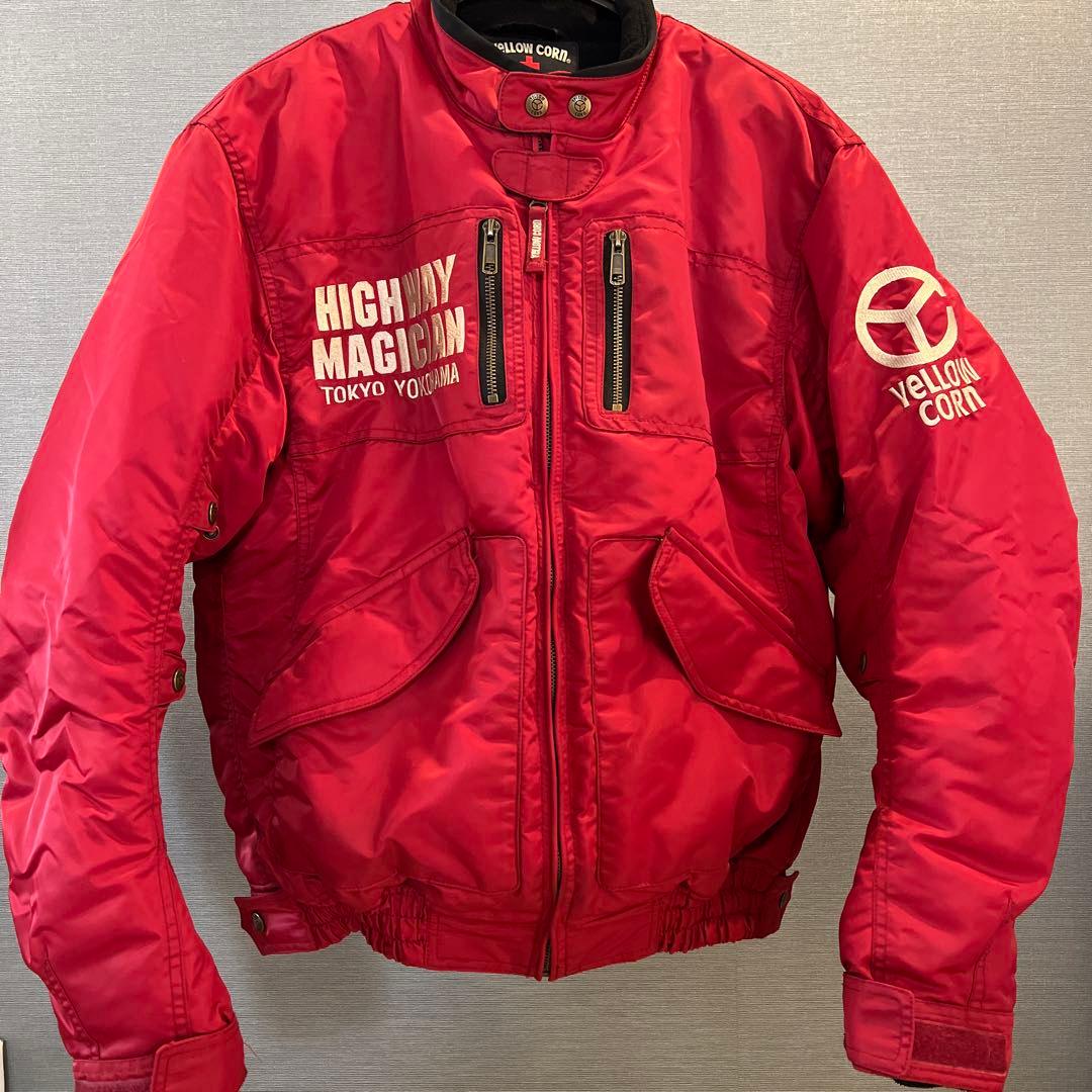 YELLOW CORN バイクジャケット 赤 - メルカリ