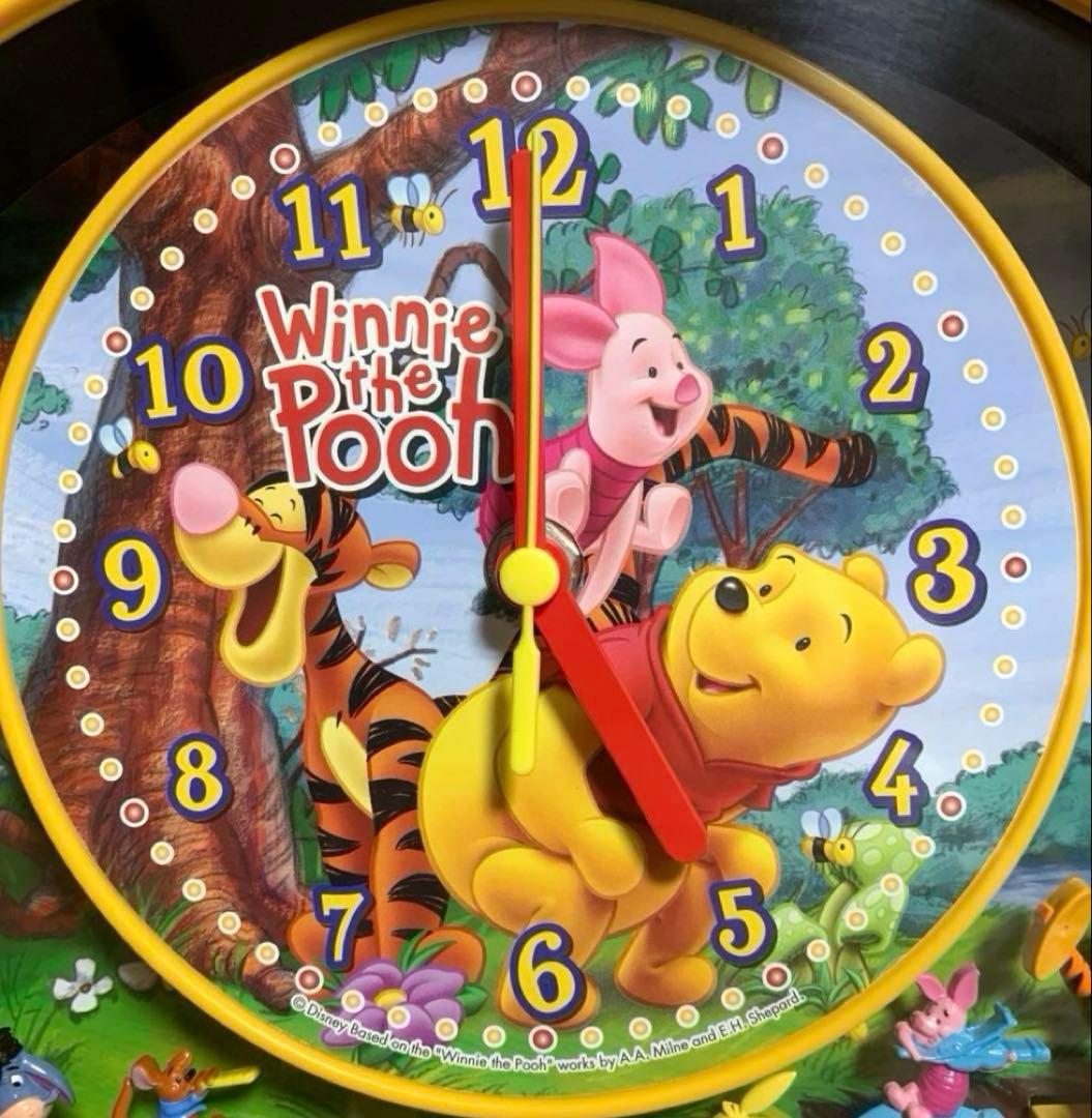 ぐぅ様専用 くまのプーさん からくり 掛け時計 ディズニー メロディー