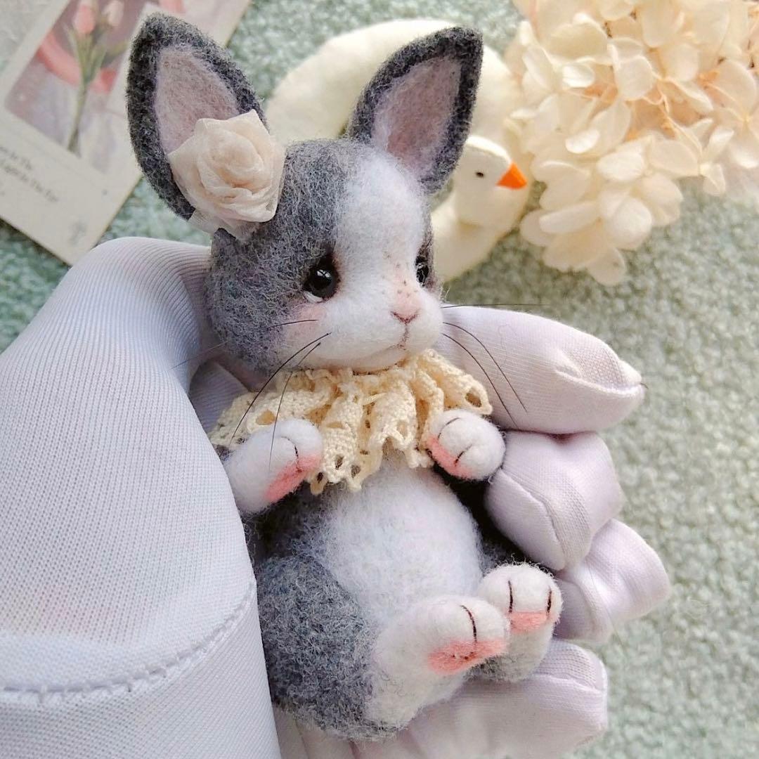 ラベンダーラビット 海外作家様 ぬいぐるみ ハンドメイド うさぎ 兎