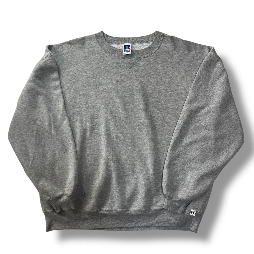 90s USA製 ラッセル 無地 スウェット グレー XXL 古着 vガゼット