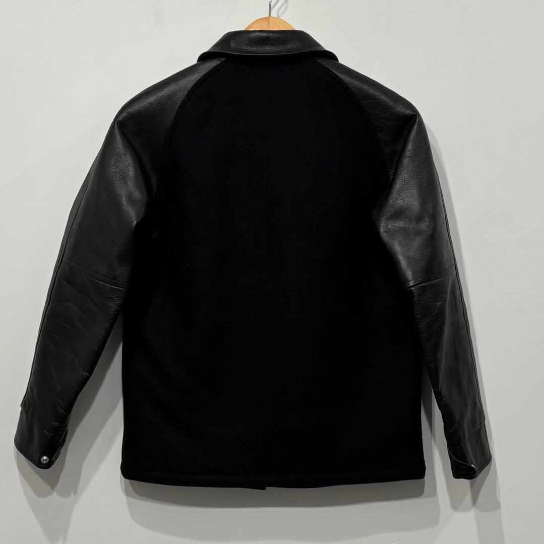 極美品 キャリー レザー メルトン ウール スポーツジャケット