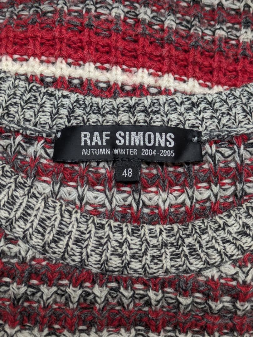 ラフシモンズ 2004AW オーバーサイズクルーネックニット