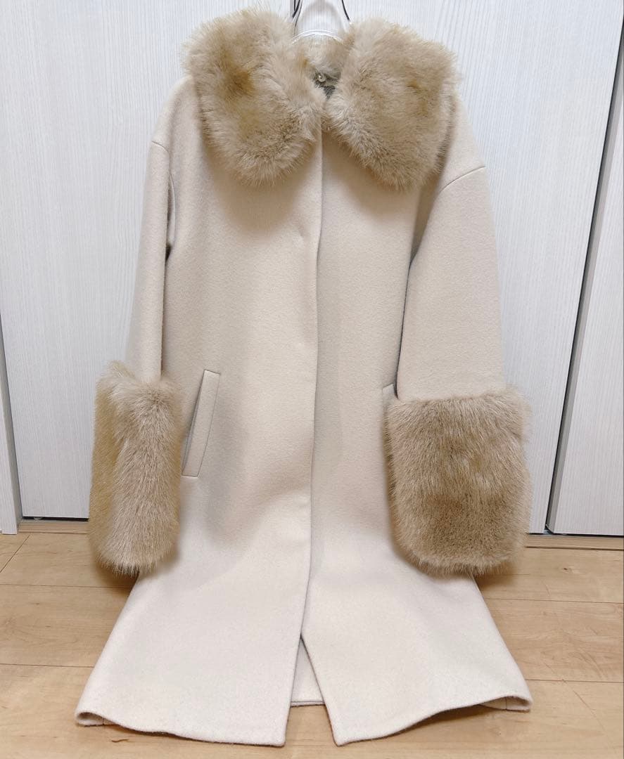 未使用品】anuans アニュアンス ファートリムコクーンコート - メルカリ