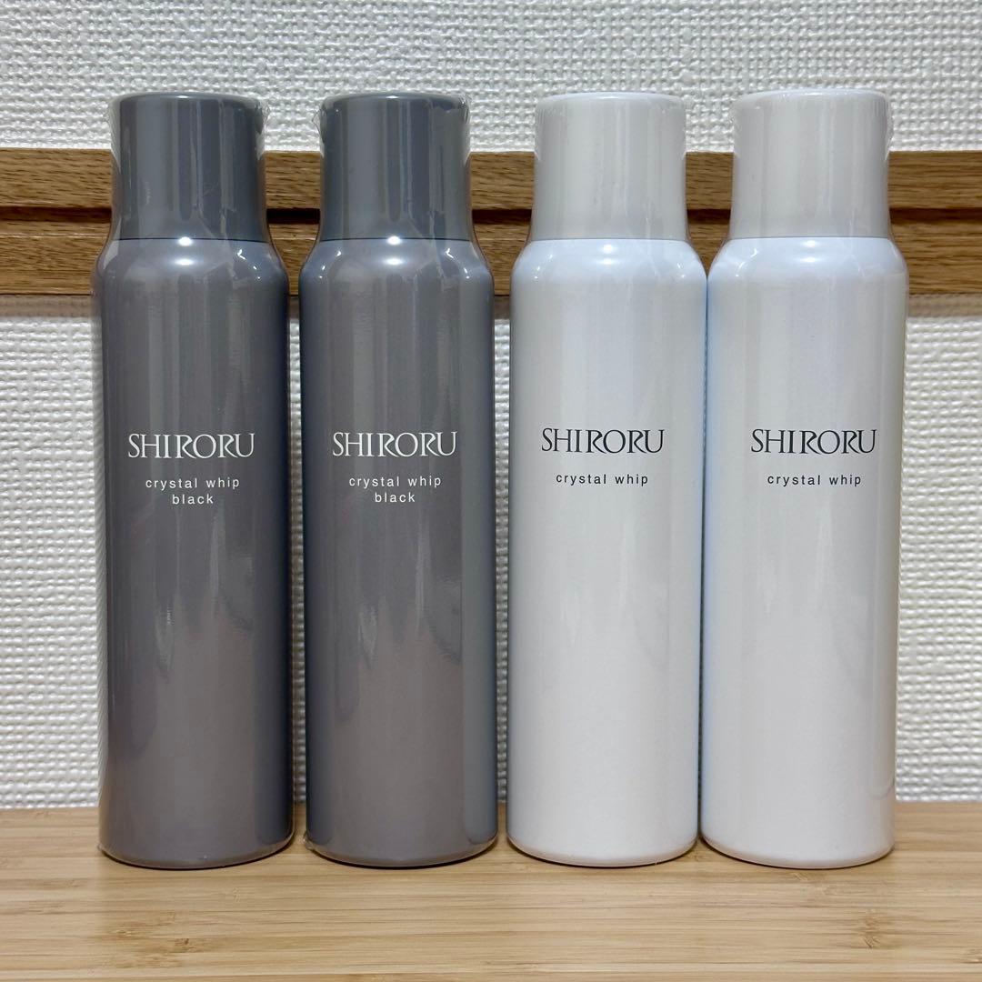 SHIRORU クリスタルホイップ ブラック 洗顔料 4本セット - メルカリ