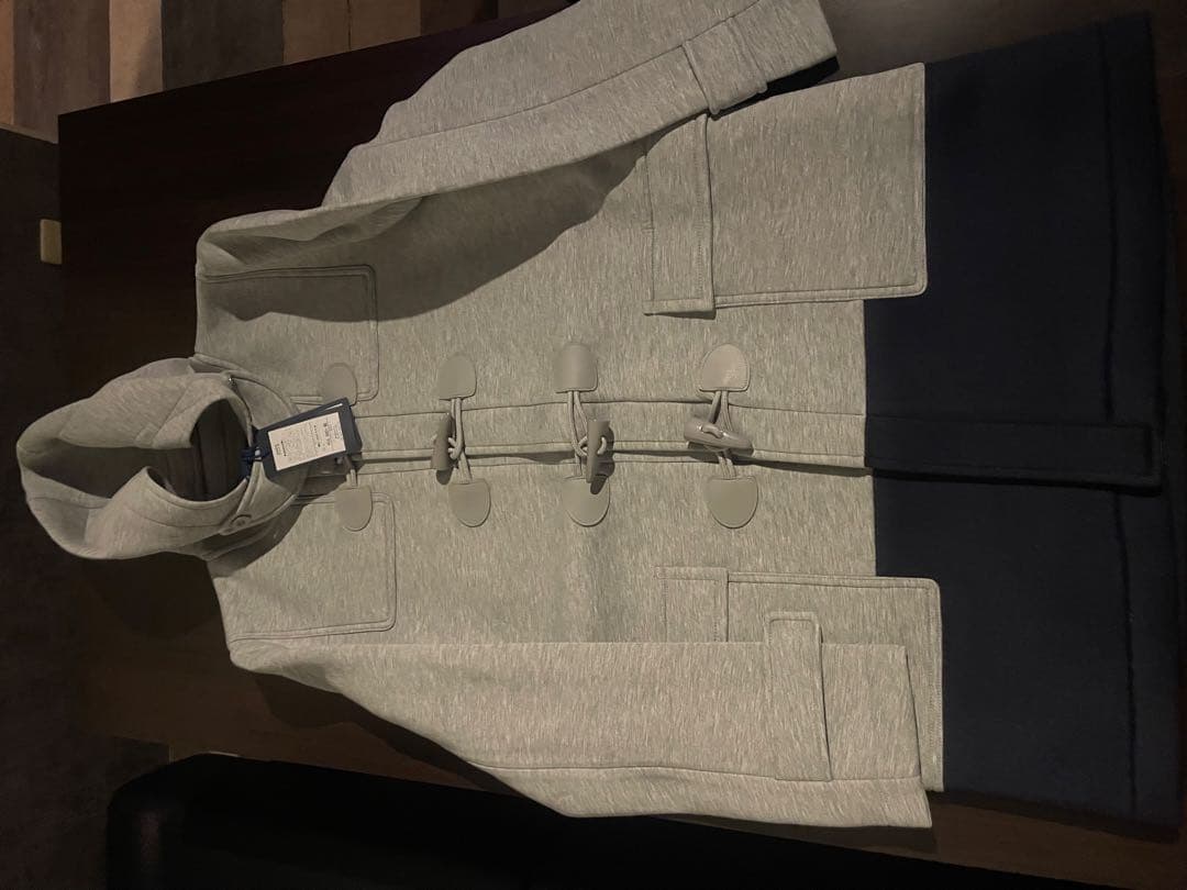 muta marine ダッフルコート グレー/ネイビー フード付き - メルカリ