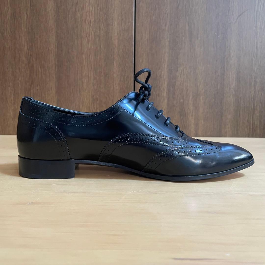 美品✨定価9万　セルジオロッシ　レースアップフラットシューズ　22.5cm