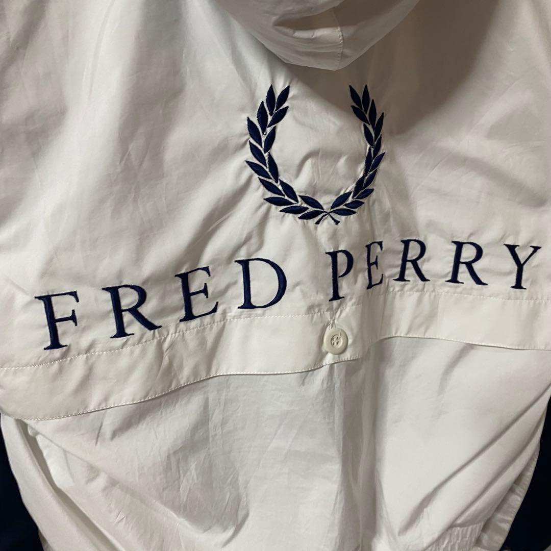 フレッドペリー 90s日本製 セットアップナイロンジャケット 総刺繍ロゴ