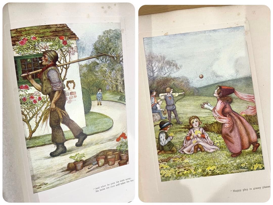 NO.81 希少 洋書 古書 絵本 子どもの詩の園 アンティーク ビンテージ