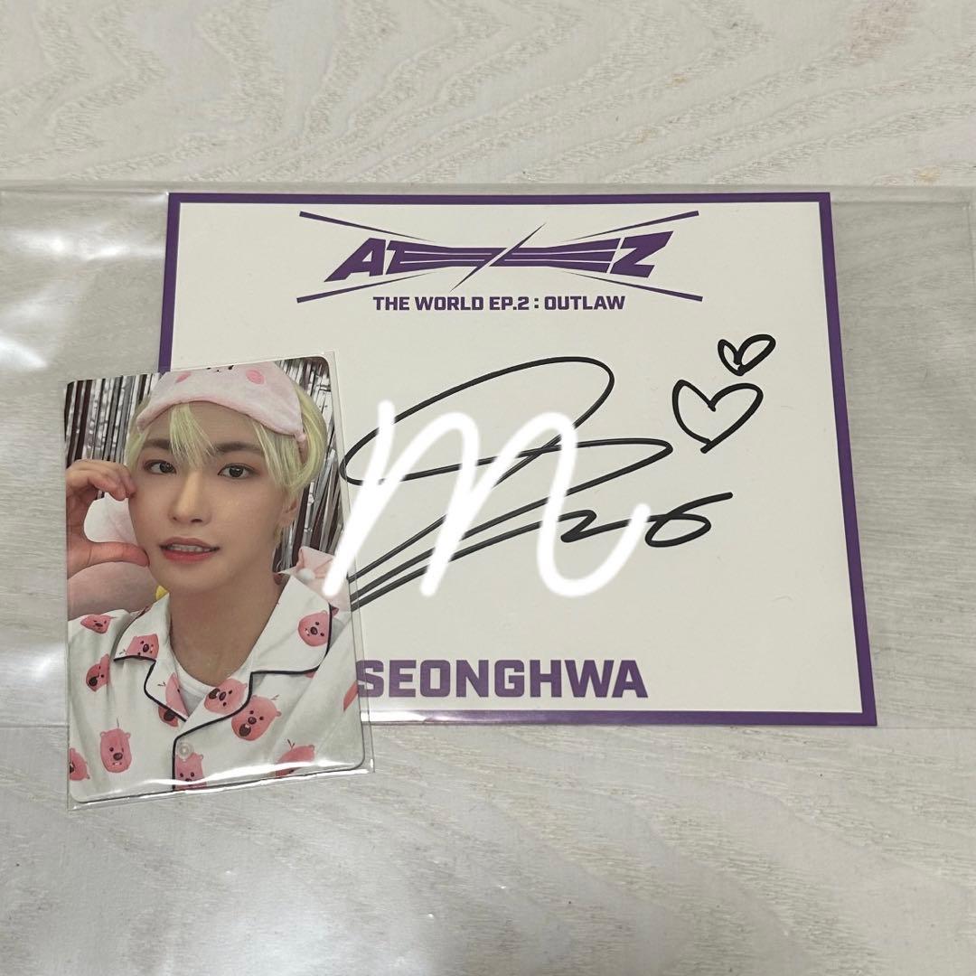 ATEEZ ソンファ 直筆サイン ateez ソンファ サイン - メルカリ