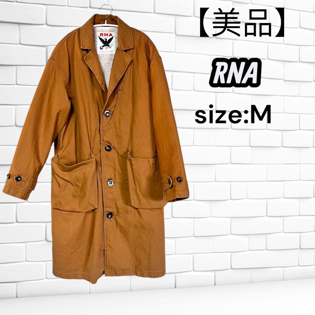 美品】 RNA アールエヌエー ロングワークコート M キャメル - メルカリ