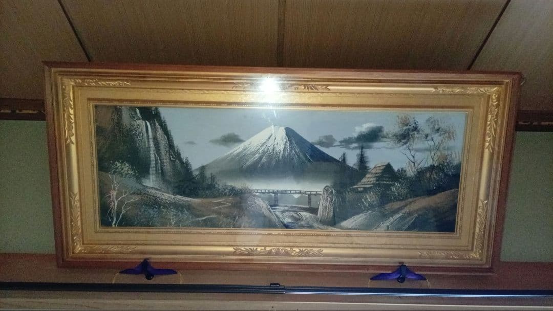 山口一郎さん 花の絵 原画 裏に馬の絵があります