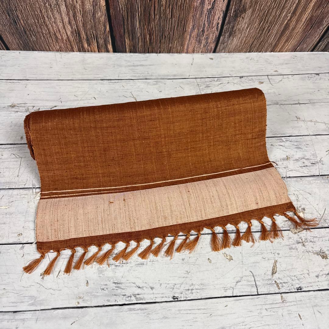 未使用 上田紬 真綿絹 絹100% 小諸つむぎ工房 反物 着物反物 着物