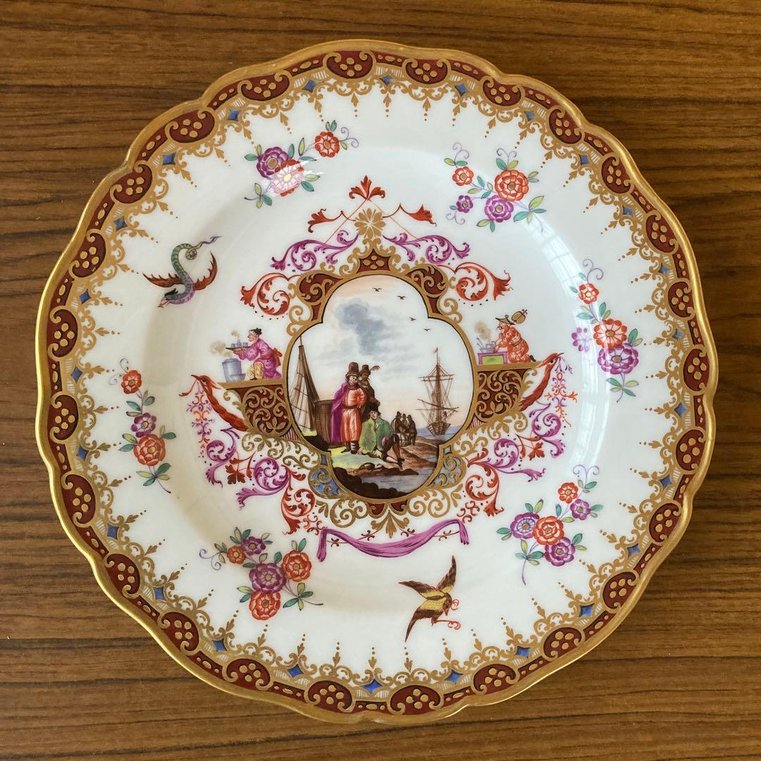 アンティーク マイセン 飾り皿 シノワズリ 額装 - メルカリ