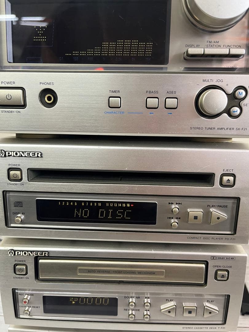 PIONEER システムコンポ カセット/MD/ラジオ/アンプ/スピーカーペア
