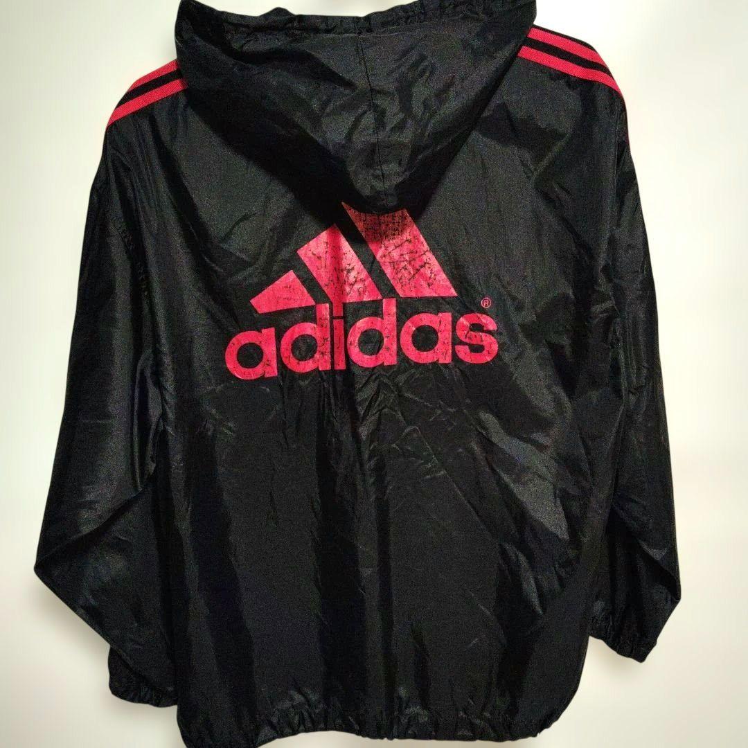 adidas・90's~・万国旗・銀タグ】 ナイロンパーカー 黒/赤 - メルカリ
