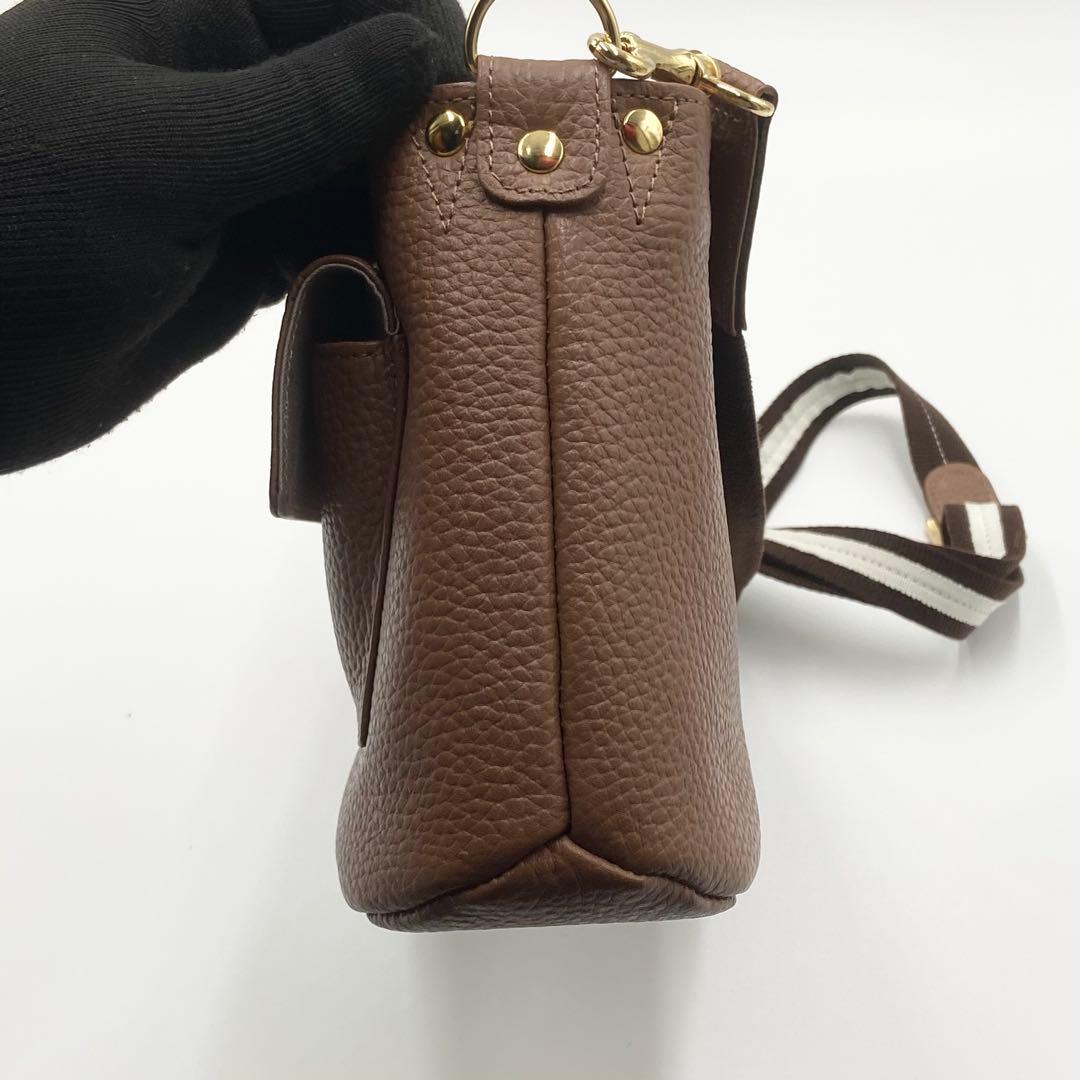 未使用級 アタオ チヴィ ショルダーバッグ アーモンド レザー 2way