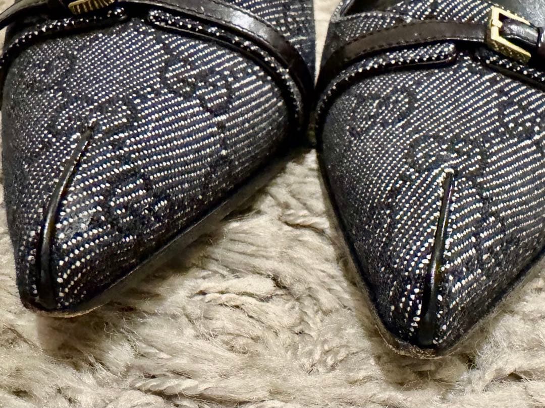 GUCCI グッチ GGデニムミュール ブラック 箱付 24〜24.5 美品 - メルカリ