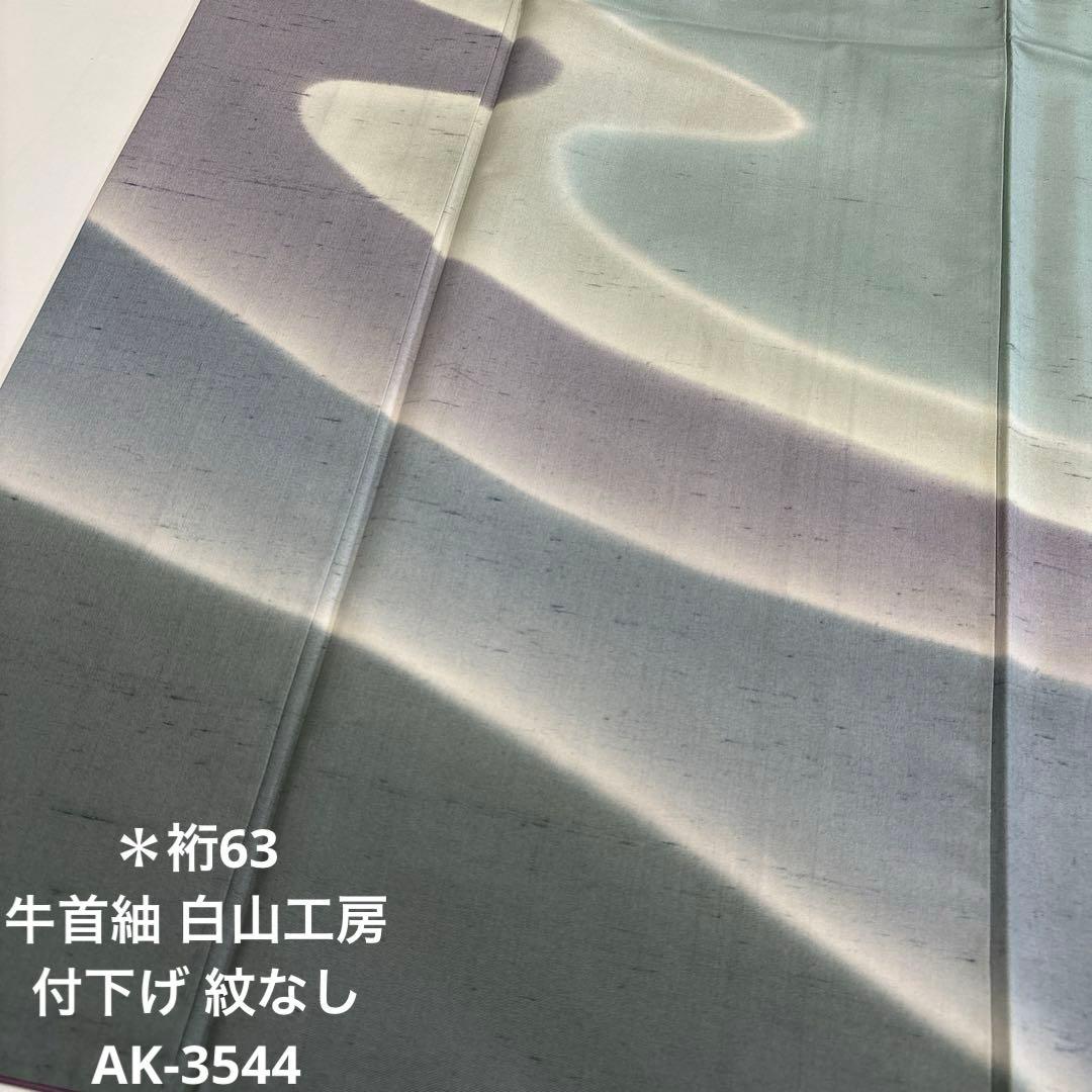 う*こ様 牛首紬 白山工房 付下げ 紋なし 正絹 広衿 袷 着物 AK-3544 牛首紬 白山工房 付下げ 紋なし 正絹 広衿 袷 着物 AK-3544 - メルカリ