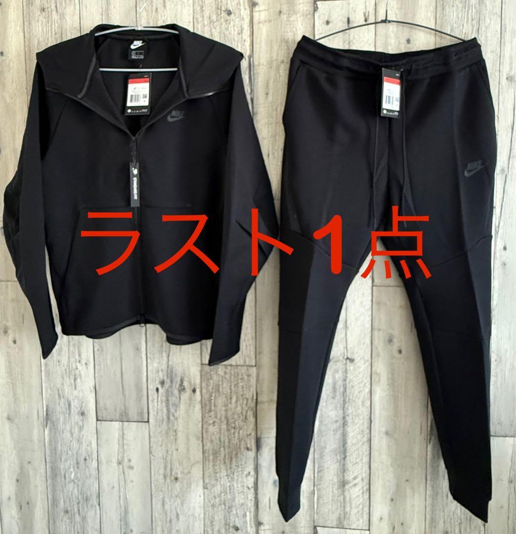 新品未使用 ブラック メンズL テックフリース セットアップ ナイキ