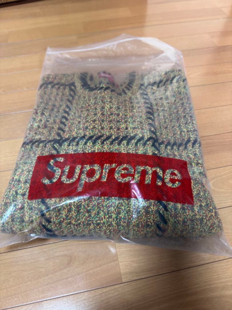 シュプリーム キルトステッチセーター イエロー Lサイズ - メルカリ