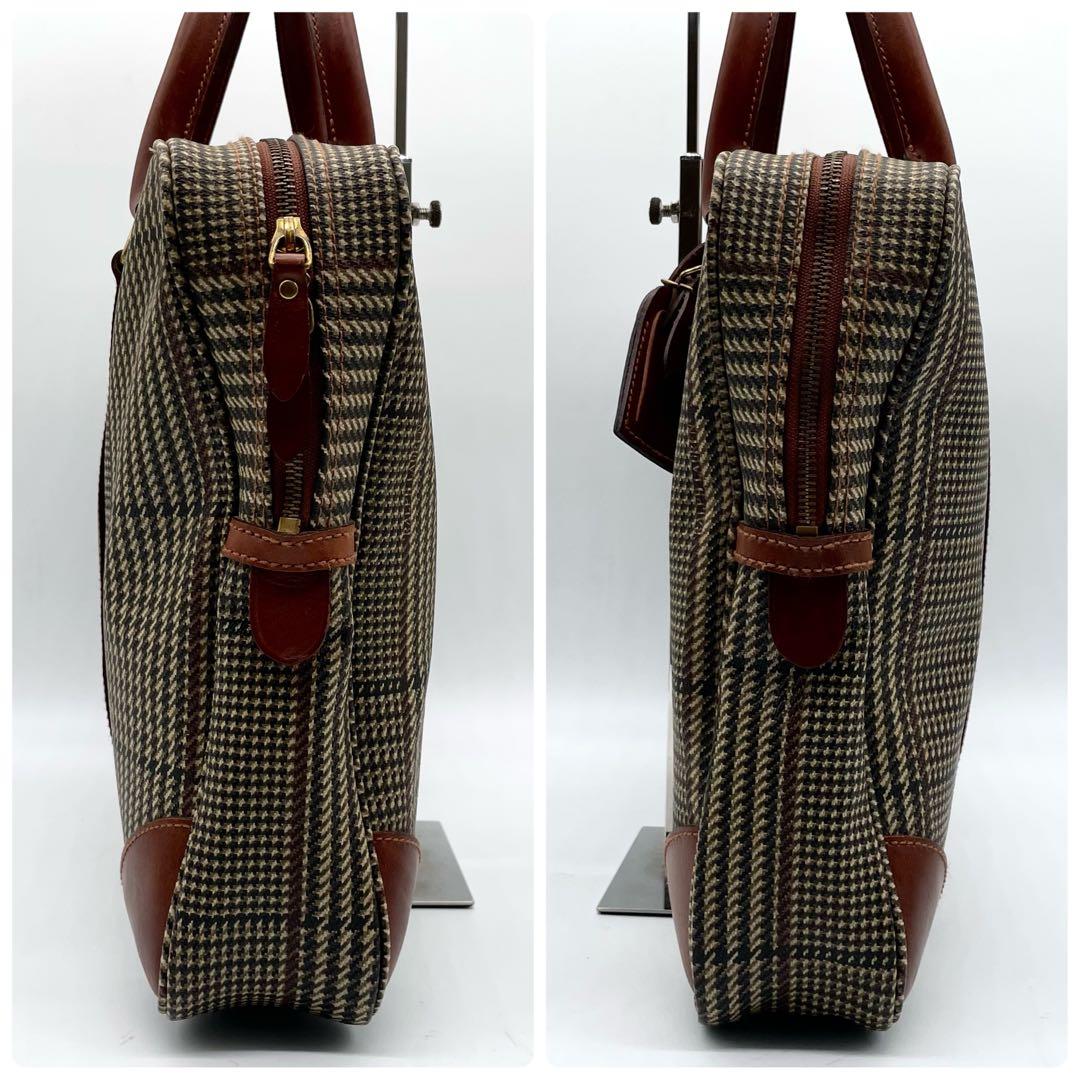 ポロラルフローレン ビジネスバッグ A4可能 千鳥格子 ブリーフケース