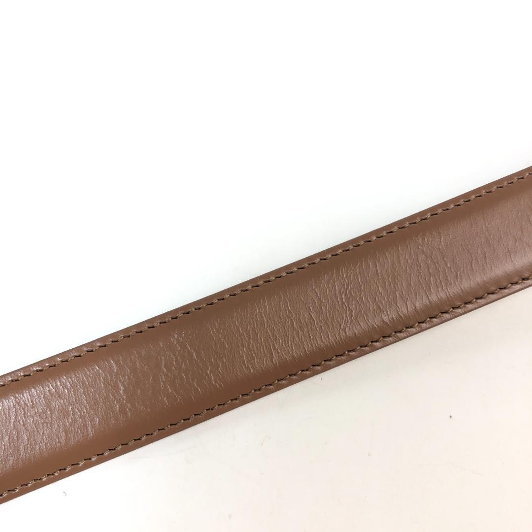 10F387 CELINE セリーヌ トリオンフ ベルト 70 茶系 革