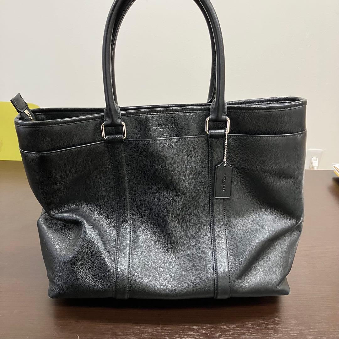 COACH ブラック レザー トートバッグ コーチ レザートートバッグ COACH | 京都通販ミセスのファッション館・本店