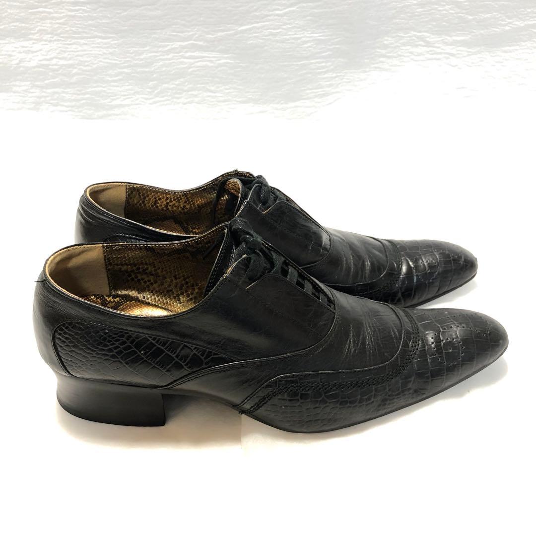 TORNADO MART クロコ柄 型押し レザーシューズ 革靴 S - メルカリ