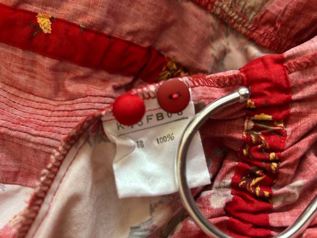 KANEKO ISAO ブラウス 赤 ☆ 未使用