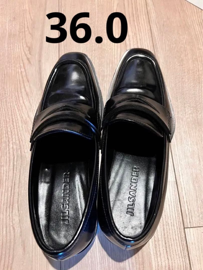 JIL SANDER ローファー　36.0 Jil Sander レザーローファー | ブラック | FARFETCH JP