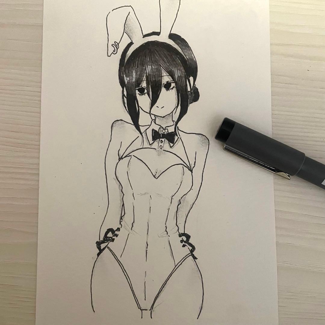 手描き ファンアート チェンソーマン レゼ バニーガール 原画 - メルカリ