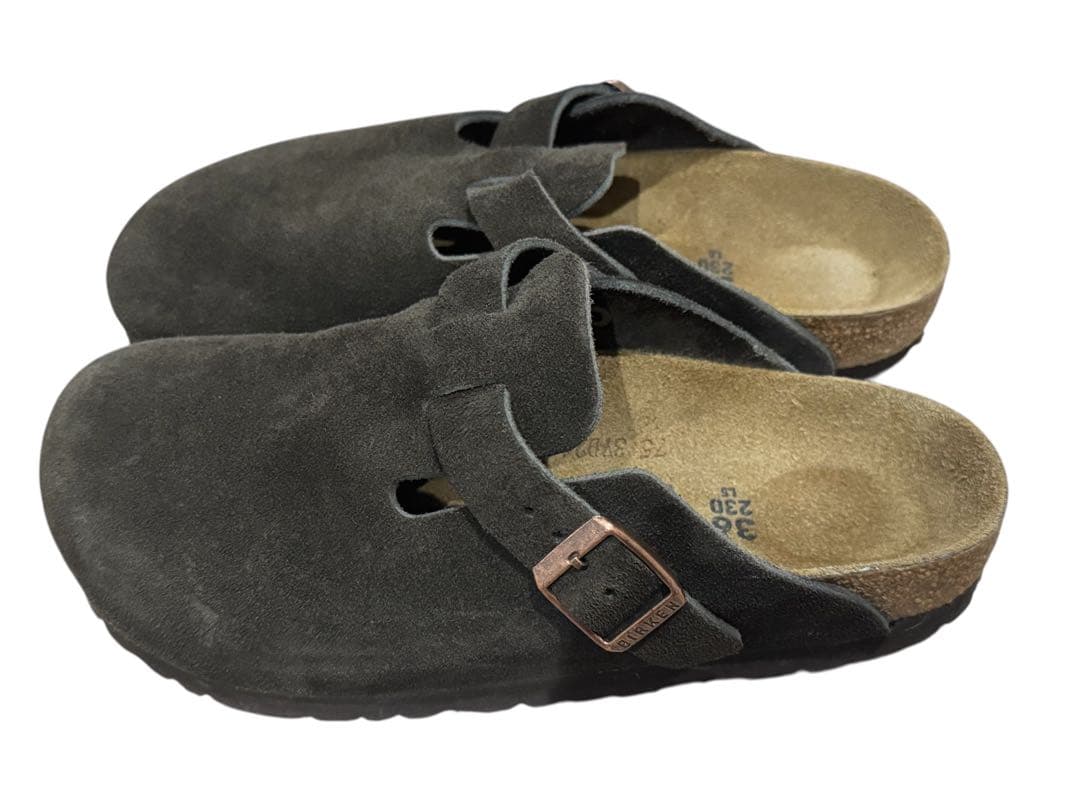 Birkenstock ビルケンシュトック ボストン スエード モカ 36 茶の通販