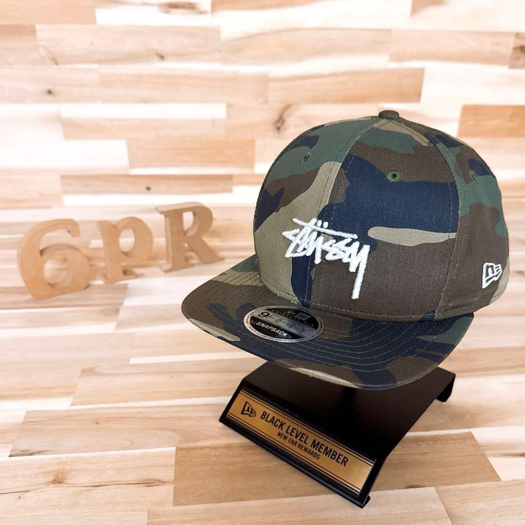 激レア/廃番【ニューエラ×ステューシー】限定コラボ 迷彩カモ柄