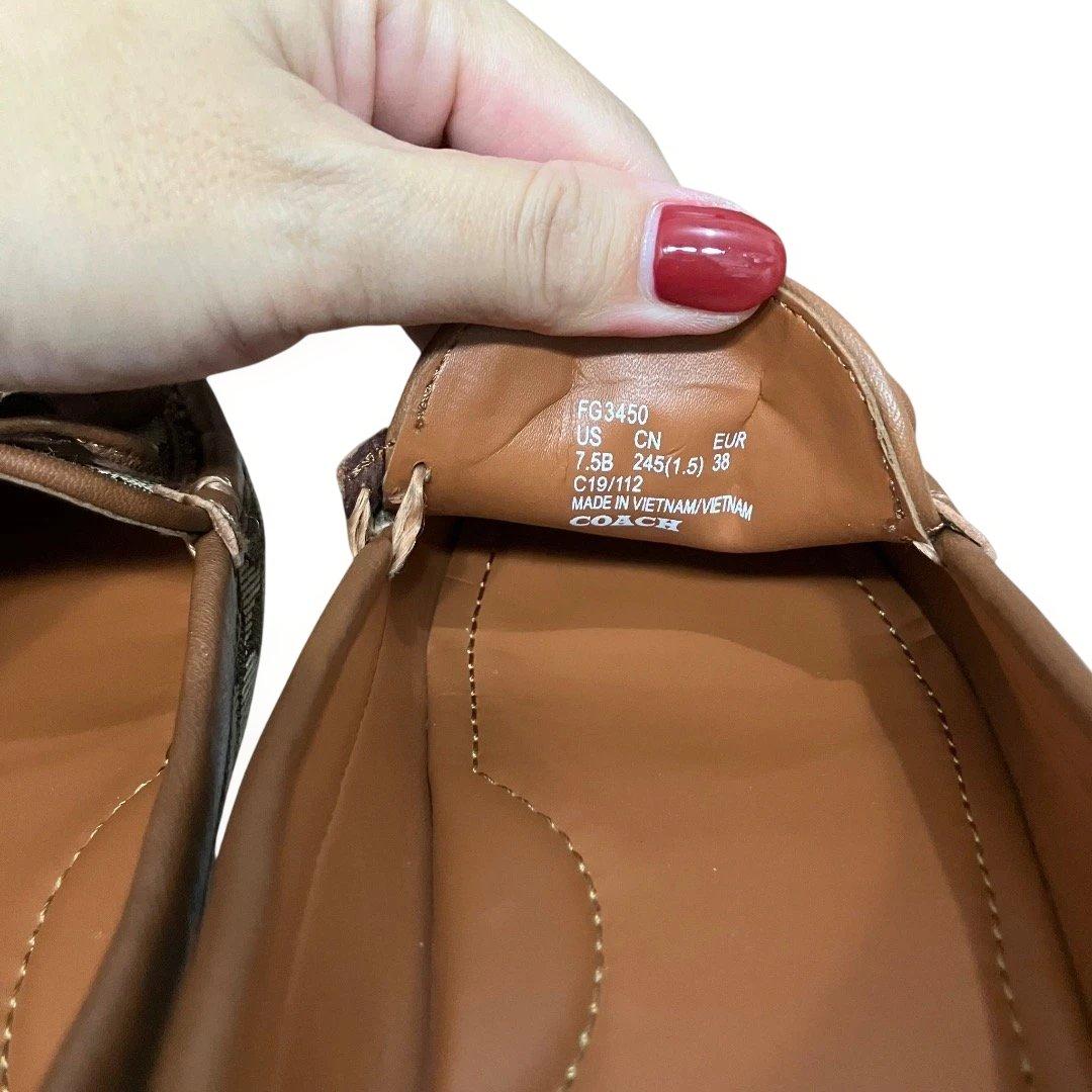 本日限定値引‼️美品‼️箱付❣️COACH モカシン ベージュ/ブラウン