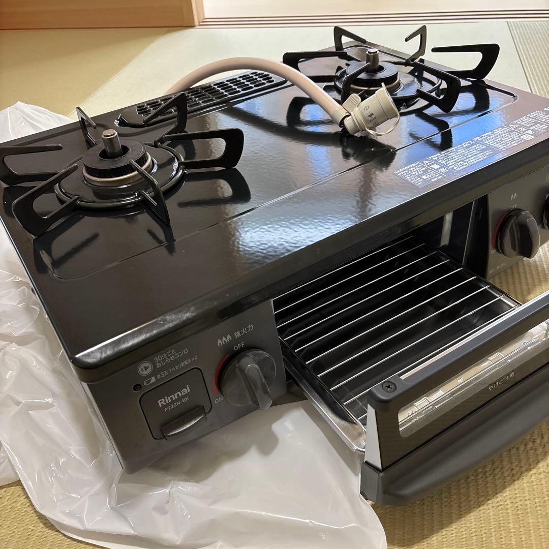 Rinnai PT22N-BK ガスコンロ 2バーナー - メルカリ