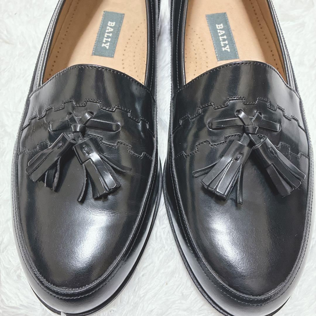 BALLY バリー タッセルローファー 黒 25.5cm EEE 美品