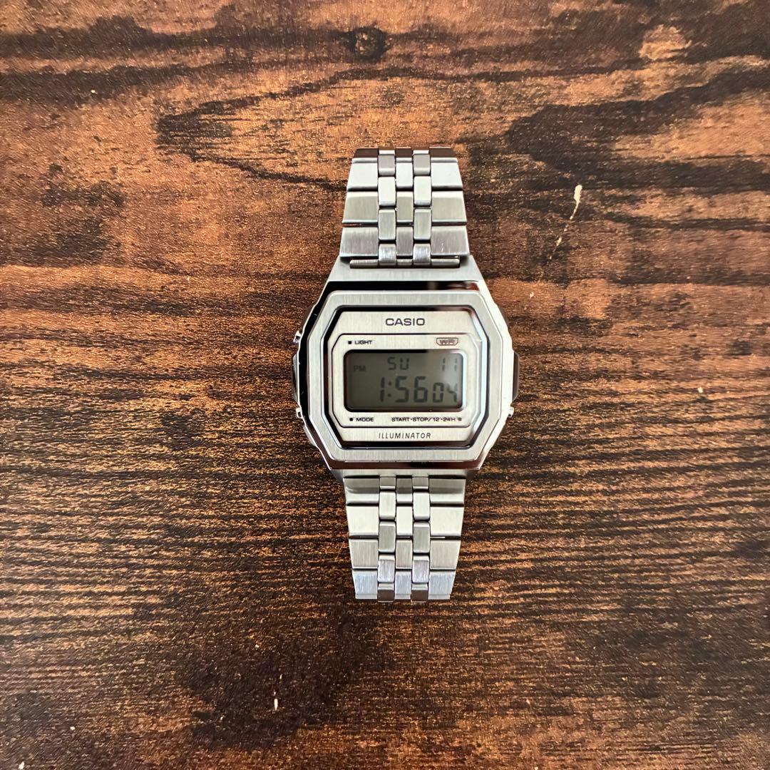 CASIO プレミアムシリーズ A1000A-7JF シルバー Casio Classic Premium Series A1000A-7JF Quartz Stainless Steel