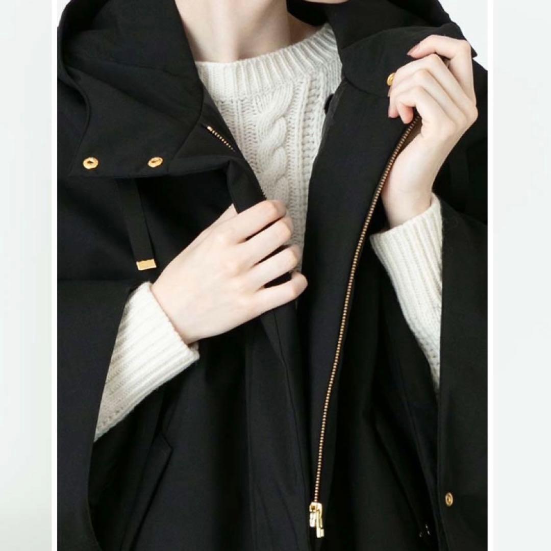 美品 ルルウィルビー アルアバイル 中綿ケープコート ポンチョ 定価