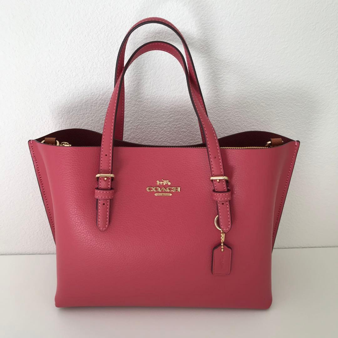 新品未使用】COACH ショルダーバッグ ピンク コーチ ストラップ付き