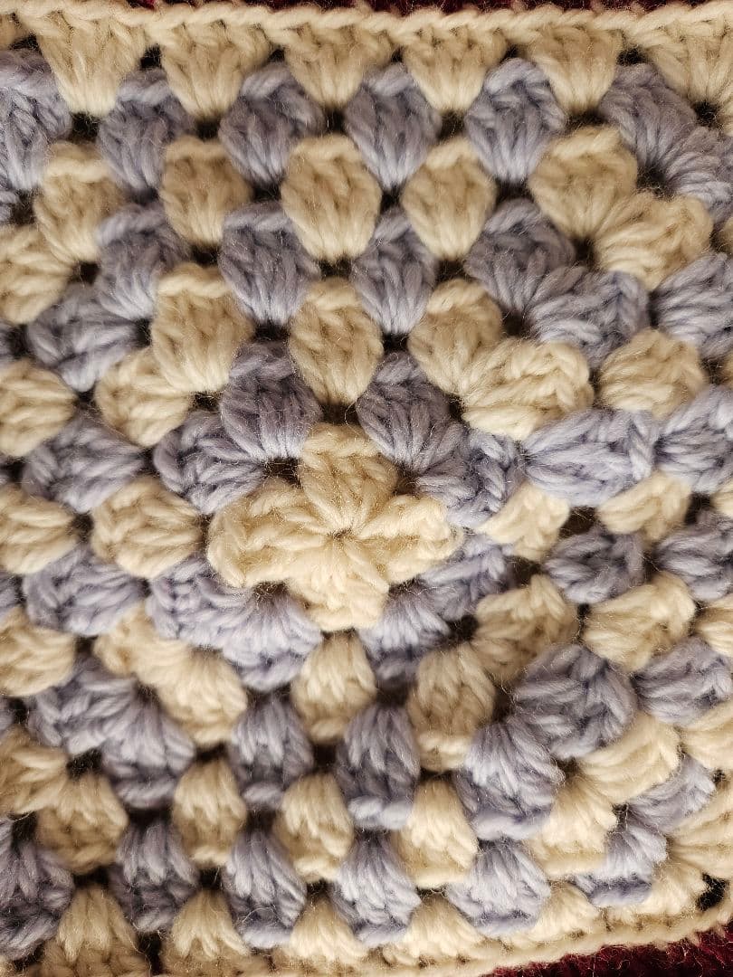 手編み 立体お花マルチカバー