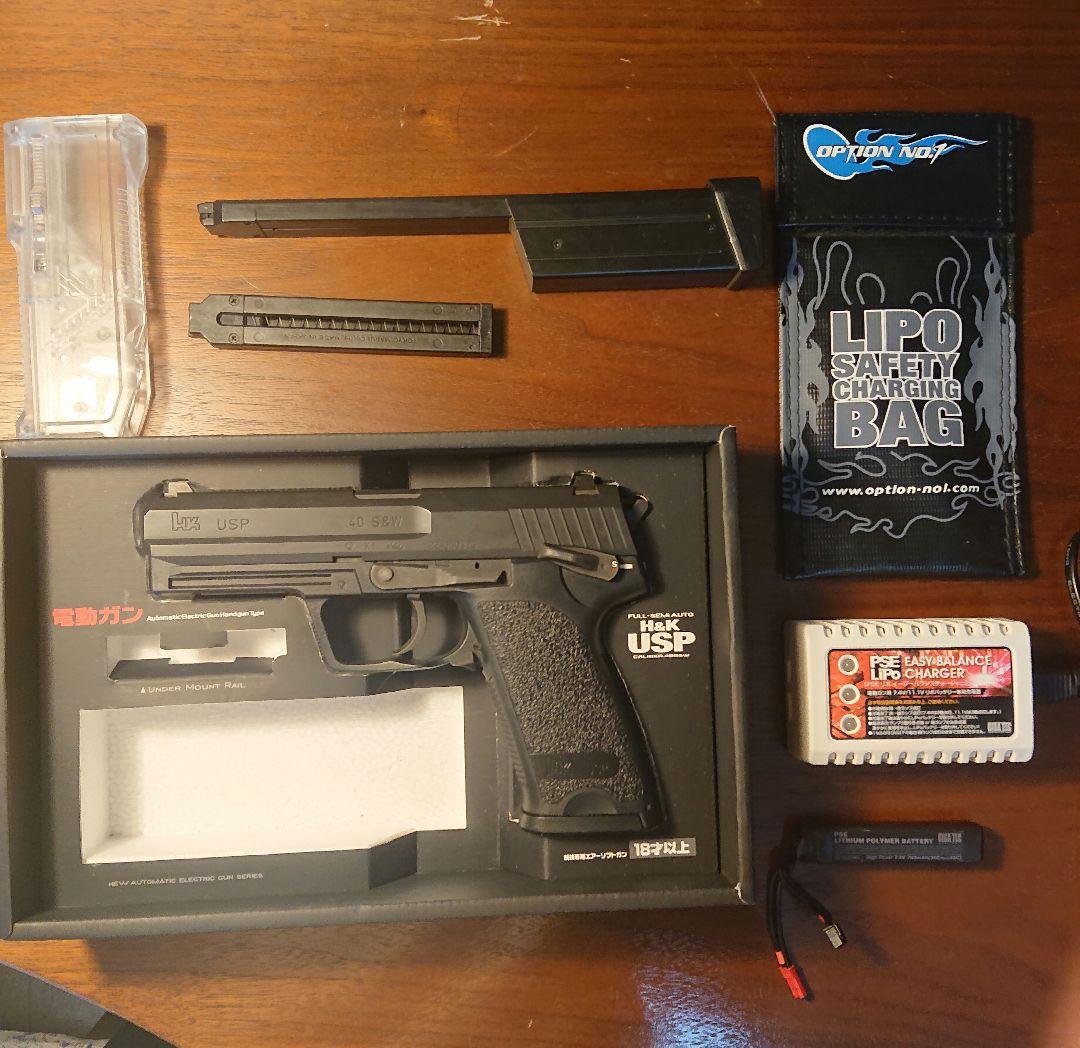 東京マルイ USP 電動ガン リポ化済 リポバッテリー 充電器付属 おまけ TOKYO MARUI（東京マルイ） □フルセット□ 電動ガン USP スライド