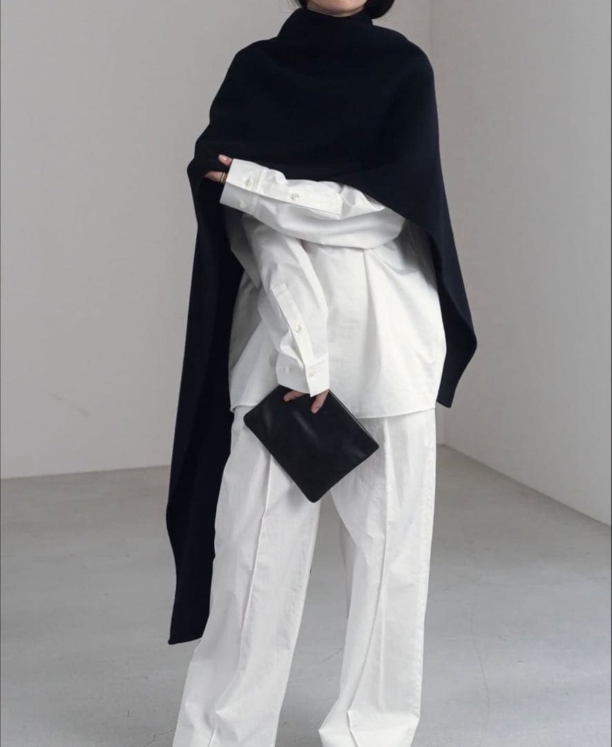 digne throw shawl coat black - メルカリ