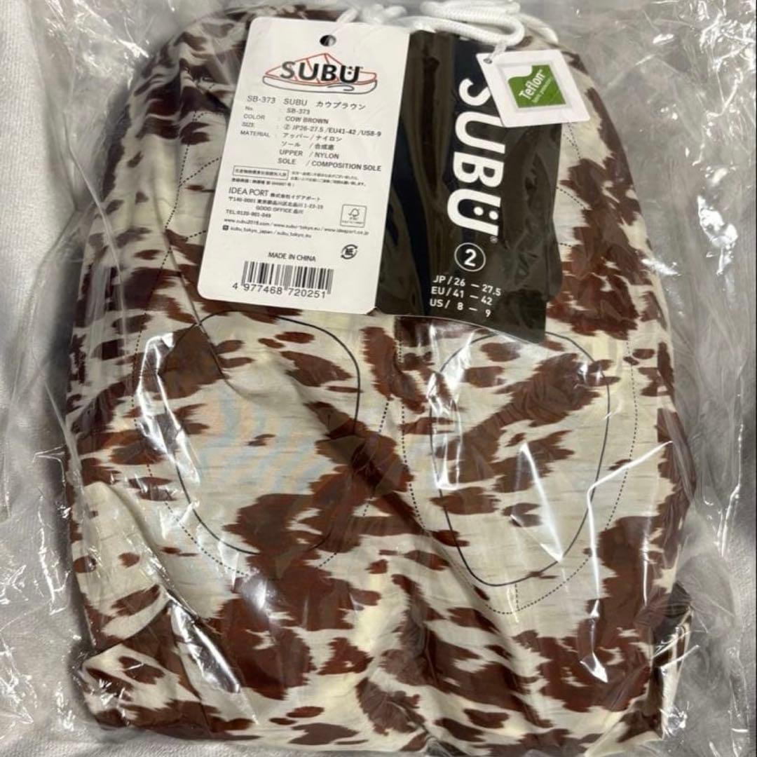 SUBU スブ COW BROWN カウ ブラウン 牛柄 サイズ2 新品未使用 - メルカリ